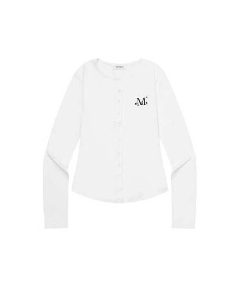 MUCENT（ムセント）の「アンツスリムフィットラウンドネックカーディガン（5カラー）（カーディガン/ボレロ・レディース・Beige/グレー/ホワイト/チャコールグレー/ブラック・FREE）」の2枚目の写真