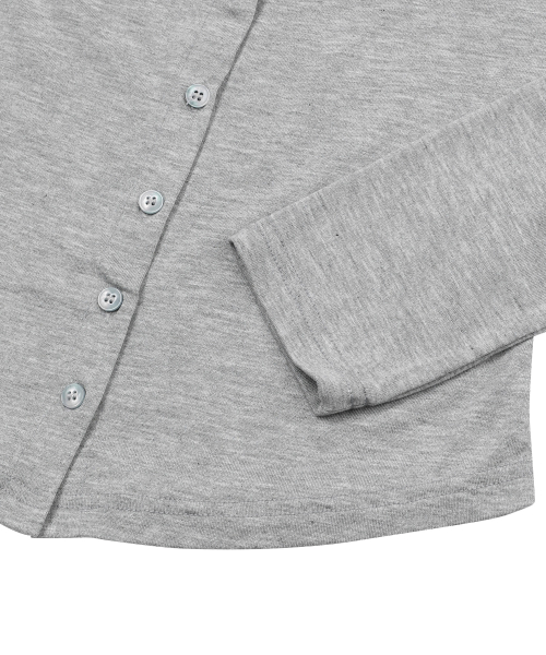 MUCENT（ムセント）の「アンツスリムフィットラウンドネックカーディガン（5カラー）（カーディガン/ボレロ・レディース・Beige/グレー/ホワイト/チャコールグレー/ブラック・FREE）」の17枚目の写真