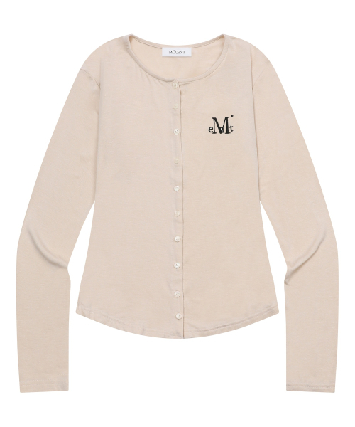 MUCENT（ムセント）の「アンツスリムフィットラウンドネックカーディガン（5カラー）（カーディガン/ボレロ・レディース・Beige/グレー/ホワイト/チャコールグレー/ブラック・FREE）」の18枚目の写真