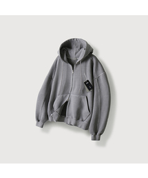 MOOD INSIDE（ムードインサイド）の「ピグメントヘビースウェットフードジップアップ_グレー（パーカー）」