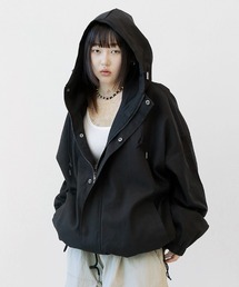 minsobi（ミンソビ）の「コットンフードブルゾン（ノーカラージャケット・メンズ）」