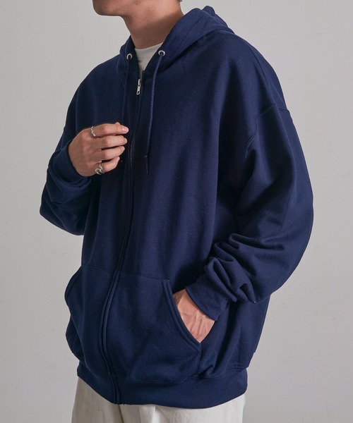 新品 ジェイリンドバーグ ジャケット 裏起毛 ネイビー フルジップ S