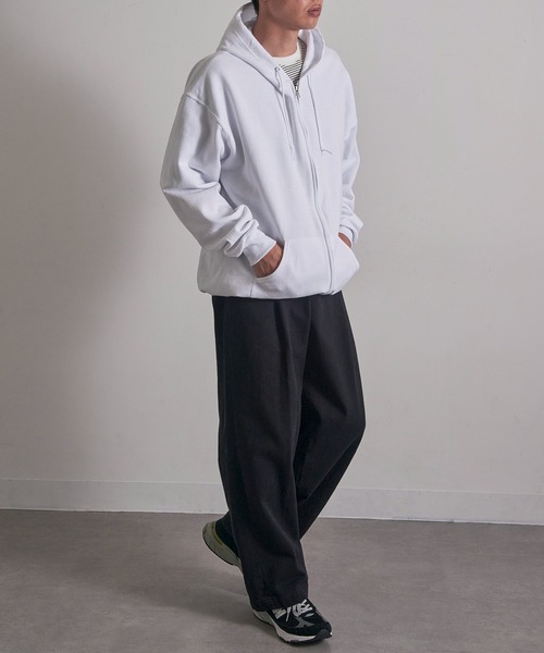 JERZEES（ジャージーズ）の「【JERZEES】8 oz. NuBlend Fleece Full-Zip Hood 裏起毛 フルジップパーカー ジップアップ オーバーサイズ ビッグシルエット 993MR UNTR（パーカー・メンズ・ダークグレー/ネイビー/ホワイト/グレー/アッシュ/ブラック・S/M/L/XL）」の13枚目の写真