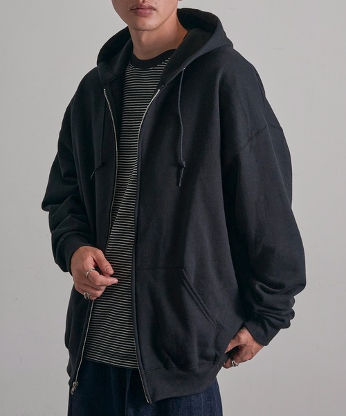 JERZEES（ジャージーズ）の「【JERZEES】8 oz. NuBlend Fleece Full-Zip Hood 裏起毛 フルジップパーカー ジップアップ オーバーサイズ ビッグシルエット 993MR UNTR（パーカー・メンズ・ダークグレー/ネイビー/ホワイト/グレー/アッシュ/ブラック・S/M/L/XL）」の15枚目の写真