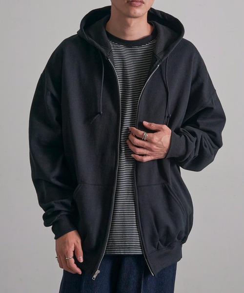 JERZEES（ジャージーズ）の「【JERZEES】8 oz. NuBlend Fleece Full-Zip Hood 裏起毛 フルジップパーカー ジップアップ オーバーサイズ ビッグシルエット 993MR UNTR（パーカー・メンズ・ダークグレー/ネイビー/ホワイト/グレー/アッシュ/ブラック・S/M/L/XL）」の14枚目の写真