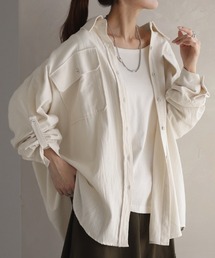 微起毛 ゆるっとシャツ 綿100%