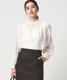 green label relaxing | フェイクパール スタンドネック ブラウス(シャツ/ブラウス)