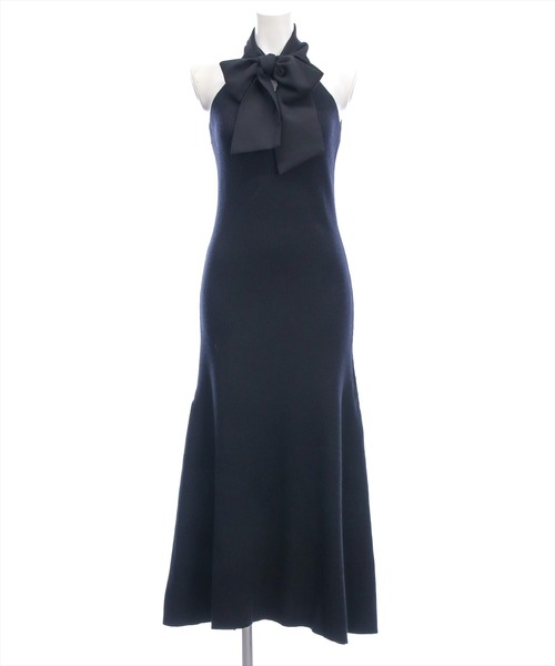 CLEAR BASIC（クリアベーシック）の「ボウタイリボンニットワンピース＆ニットボレロセット[大人 フェミニン 上品]≪AW新作≫（ワンピース・レディース・グレー・F）」の5枚目の写真