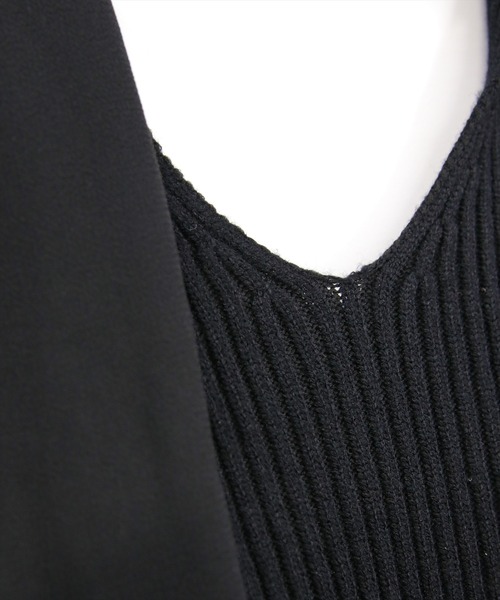 CLEAR BASIC（クリアベーシック）の「ボウタイリボンニットワンピース＆ニットボレロセット[大人 フェミニン 上品]≪AW新作≫（ワンピース・レディース・グレー・F）」の7枚目の写真