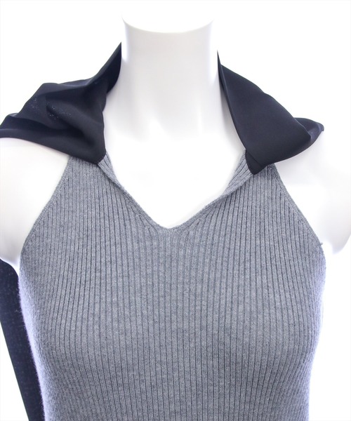 CLEAR BASIC（クリアベーシック）の「ボウタイリボンニットワンピース＆ニットボレロセット[大人 フェミニン 上品]≪AW新作≫（ワンピース・レディース・グレー・F）」の19枚目の写真