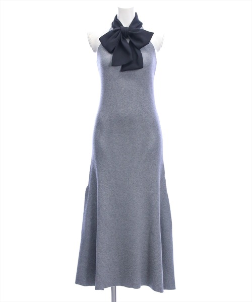 CLEAR BASIC（クリアベーシック）の「ボウタイリボンニットワンピース＆ニットボレロセット[大人 フェミニン 上品]≪AW新作≫（ワンピース・レディース・グレー・F）」の14枚目の写真