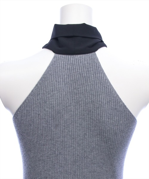 CLEAR BASIC（クリアベーシック）の「ボウタイリボンニットワンピース＆ニットボレロセット[大人 フェミニン 上品]≪AW新作≫（ワンピース・レディース・グレー・F）」の17枚目の写真