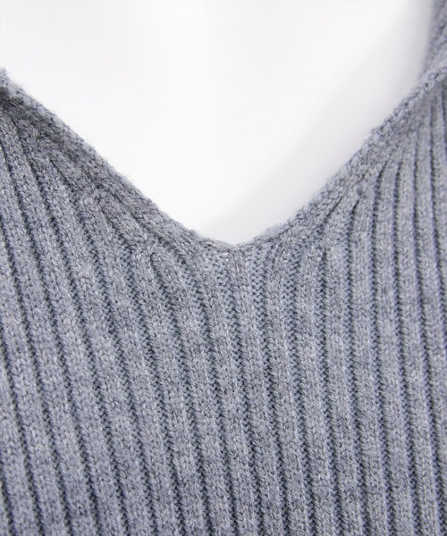 CLEAR BASIC（クリアベーシック）の「ボウタイリボンニットワンピース＆ニットボレロセット[大人 フェミニン 上品]≪AW新作≫（ワンピース・レディース・グレー・F）」の9枚目の写真