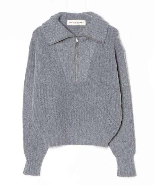 THE SHINZONE（ザ　シンゾーン）の「DUFFY HALF ZIP KNIT 25AMSNI08（ニット/セーター・メンズ・ネイビー/オレンジ/チャコールグレー・FREE）」の2枚目の写真