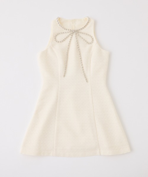 セール】【Twinkle collection】ビジューリボンミニワンピース