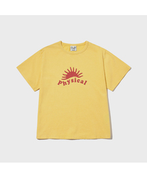 ウーマンズサンセットクロップ半袖Tシャツ_イエロー