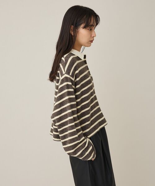 CRAFT STANDARD BOUTIQUE（クラフトスタンダードブティック）の「ボーダーラガープルオーバー（Tシャツ/カットソー・レディース・ダークグレー/ダークパープル・FREE）」の5枚目の写真