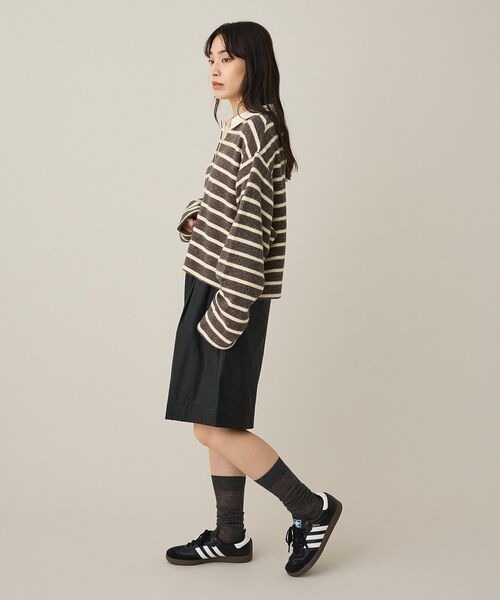 CRAFT STANDARD BOUTIQUE（クラフトスタンダードブティック）の「ボーダーラガープルオーバー（Tシャツ/カットソー・レディース・ダークグレー/ダークパープル・FREE）」の10枚目の写真