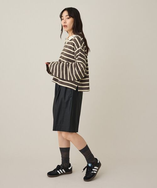 CRAFT STANDARD BOUTIQUE（クラフトスタンダードブティック）の「ボーダーラガープルオーバー（Tシャツ/カットソー・レディース・ダークグレー/ダークパープル・FREE）」の11枚目の写真