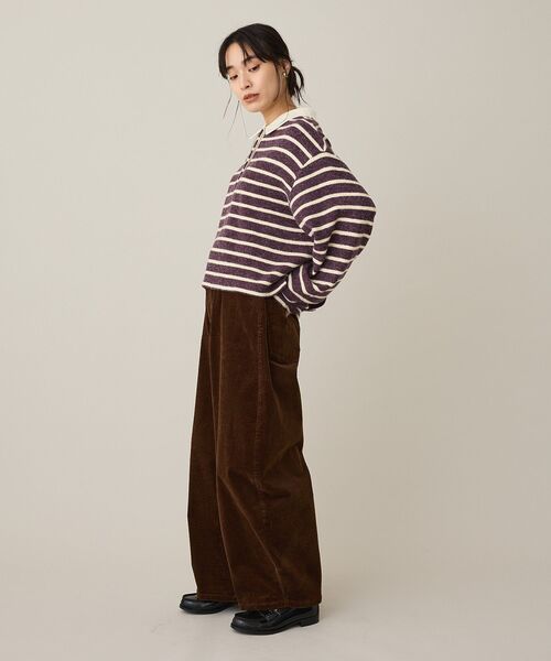 CRAFT STANDARD BOUTIQUE（クラフトスタンダードブティック）の「ボーダーラガープルオーバー（Tシャツ/カットソー・レディース・ダークグレー/ダークパープル・FREE）」の19枚目の写真