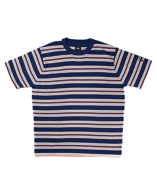 TMT（ティーエムティー）の「【TMT/ティーエムティー】DRY KNIT BORDER T-SHIRTS（Tシャツ/カットソー・メンズ・ネイビー/オレンジ/グリーン/ブラック・X-LARGE/LARGE/MEDIUM）」の3枚目の写真