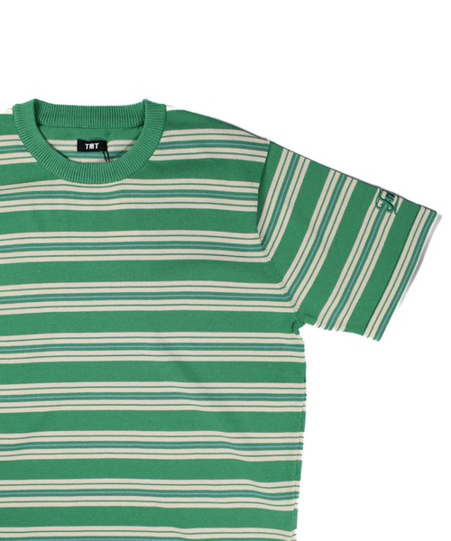 TMT（ティーエムティー）の「【TMT/ティーエムティー】DRY KNIT BORDER T-SHIRTS（Tシャツ/カットソー・メンズ・ネイビー/オレンジ/グリーン/ブラック・X-LARGE/LARGE/MEDIUM）」の11枚目の写真