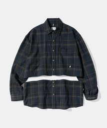 Diamond Layla（ダイアモンドレイラ）の「Detachable Crease Check Shirt S167 Faded Navy（シャツ/ブラウス）」