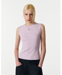 CURRENT（カレント）の「GLITTER ROUND NECK SLEEVELESS TOP [PINK]（Tシャツ/カットソー）」