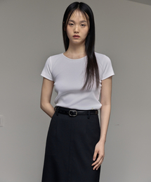 Symbol Slim Rib T-Shirts (White)