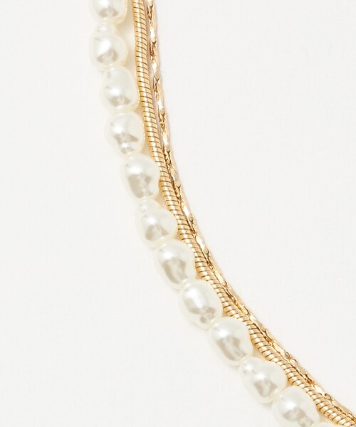 green label relaxing（グリーンレーベルリラクシング）の「マルチウェイ 3連 ネックレス（ネックレス・レディース・シルバー/ゴールド・FREE）」の3枚目の写真