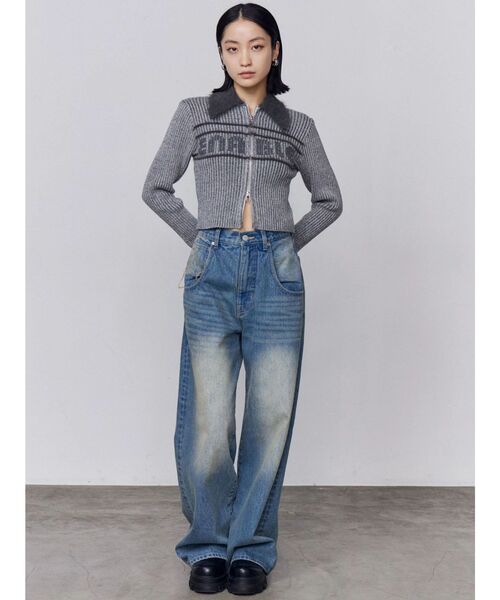 EMODA（エモダ）の「バックグラフィティルーズジーンズ（デニムパンツ・レディース・ライトブルー/インディゴブルー・MEDIUM/SMALL/X-SMALL）」の11枚目の写真