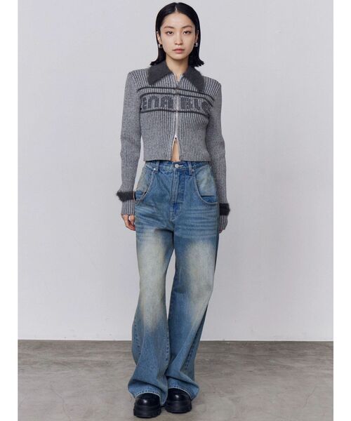 EMODA（エモダ）の「バックグラフィティルーズジーンズ（デニムパンツ・レディース・ライトブルー/インディゴブルー・MEDIUM/SMALL/X-SMALL）」の10枚目の写真