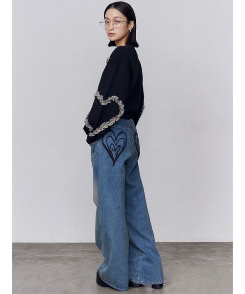 EMODA(エモダ)の「バックグラフィティルーズジーンズ(デニムパンツ・レディース・ライトブルー/インディゴブルー・MEDIUM/SMALL/X-SMALL)」の16枚目の写真