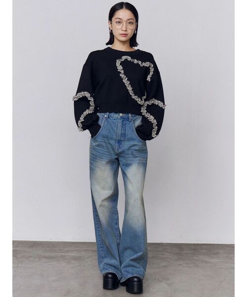 EMODA(エモダ)の「バックグラフィティルーズジーンズ(デニムパンツ・レディース・ライトブルー/インディゴブルー・MEDIUM/SMALL/X-SMALL)」の18枚目の写真