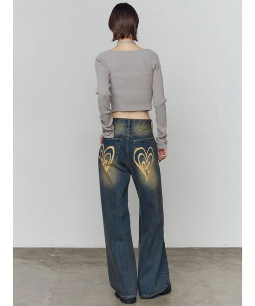 EMODA(エモダ)の「バックグラフィティルーズジーンズ(デニムパンツ・レディース・ライトブルー/インディゴブルー・MEDIUM/SMALL/X-SMALL)」の21枚目の写真