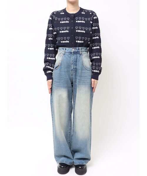 EMODA（エモダ）の「バックグラフィティルーズジーンズ（デニムパンツ・レディース・ライトブルー/インディゴブルー・MEDIUM/SMALL/X-SMALL）」の18枚目の写真