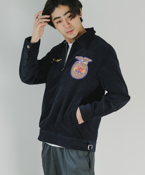 HOUSTON / ヒューストン CORDUROY EMBROIDERY FFA JACKET FFA ワッペン