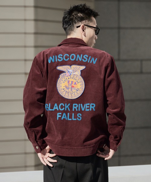 HOUSTON / ヒューストン CORDUROY EMBROIDERY FFA JACKET FFA ワッペン