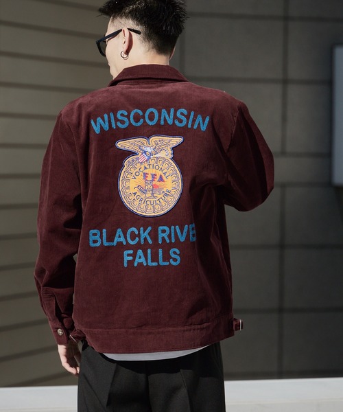 FFAジャケット！HOUSTON コーデュロイジャケット X-LARGE セール】HOUSTON / ヒューストン CORDUROY EMBROIDERY FFA JACKET FFA