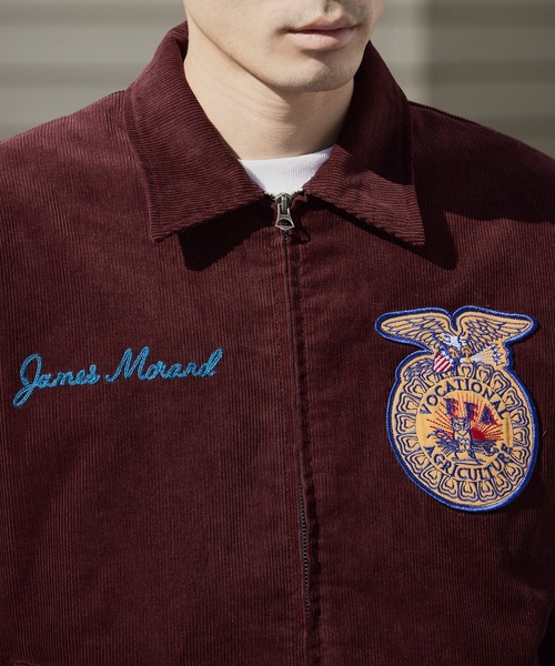 HOUSTON ファーマーズジャケット ワークジャケット ワッペン ヒューストン HOUSTON | HOUSTON / ヒューストン CORDUROY EMBROIDERY FFA JACKET