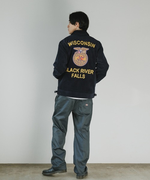 HOUSTON / ヒューストン CORDUROY EMBROIDERY FFA JACKET FFA ワッペン