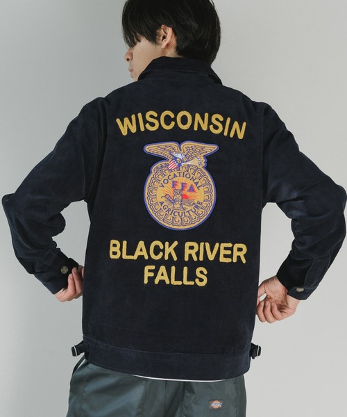 HOUSTON / ヒューストン CORDUROY EMBROIDERY FFA JACKET FFA ワッペン