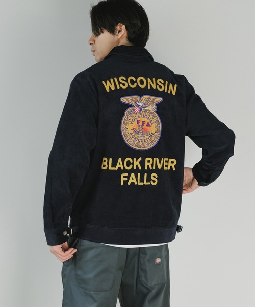 HOUSTON / ヒューストン CORDUROY EMBROIDERY FFA JACKET FFA ワッペン