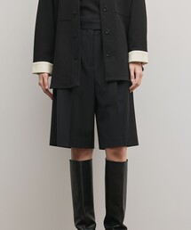 スーツ地ハーフパンツ