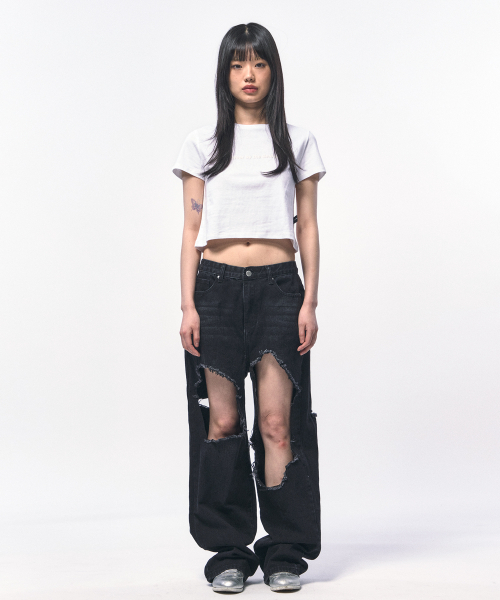 C WEAR BY THE GENIUS(シーウェアバイザジーニアス)の「シーウェア クロップTシャツ ホワイト(Tシャツ/カットソー・レディース・その他・size1)」の3枚目の写真
