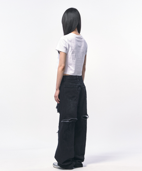 C WEAR BY THE GENIUS(シーウェアバイザジーニアス)の「シーウェア クロップTシャツ ホワイト(Tシャツ/カットソー・レディース・その他・size1)」の5枚目の写真
