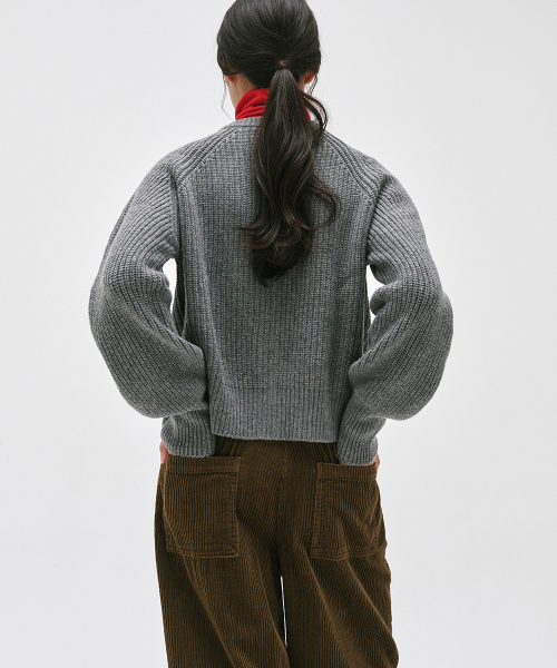 YURT（ユルト）の「CASHMERE  WOOL HEAVY  CARDIGAN_3color（ニット/セーター・レディース・ダークブルー/ダークブラウン/グレー・FREE）」の13枚目の写真