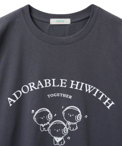 HIWITH(ハイウィーズ)の「ミュージッククーリング半袖Tシャツ_チャコール(Tシャツ/カットソー・レディース・チャコール・FREE)」の2枚目の写真