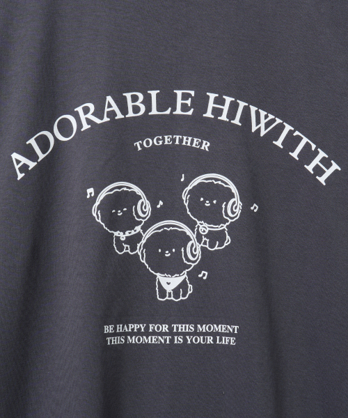 HIWITH(ハイウィーズ)の「ミュージッククーリング半袖Tシャツ_チャコール(Tシャツ/カットソー・レディース・チャコール・FREE)」の3枚目の写真
