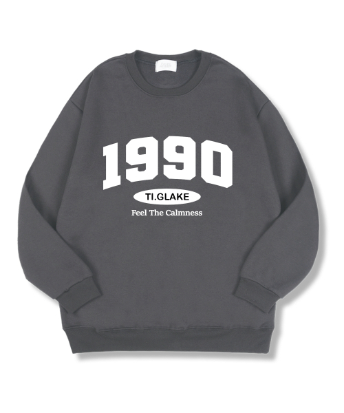 TI.GLAKE(ティーグレイク)の「1990カムニス オーバーサイズ 特殊裏毛 スウェットシャツ ダークグレー(スウェット・レディース・その他・MEDIUM/LARGE/X-LARGE/XX-LARGE)」の1枚目の写真